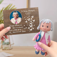 In Loving Memory Personalized Crochet Doll Gifts Handmade Mini Dolls Look alike Your Photo with Custom Memorial Card - SantaSocks