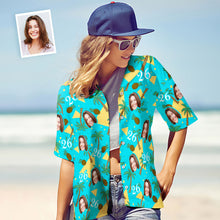 Custom Multi-color Face And Numbers Hawaiian Shirt Coconut Tree And Pineapple Birthday Gift For Women - SantaSocks