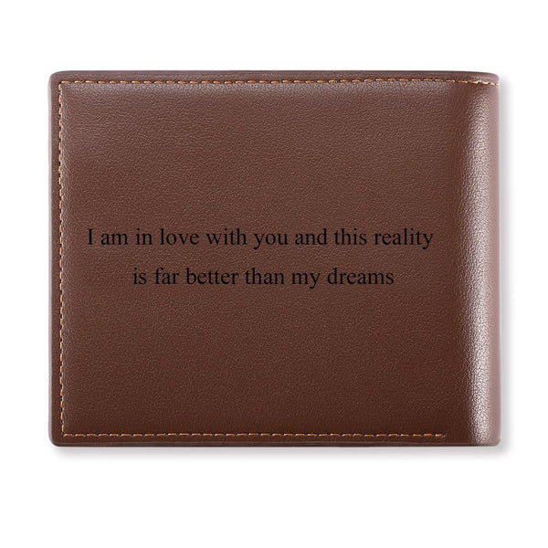 Personalized Wallet Custom Photo Wallet Men's Bifold Wallet for Dad Father's Day Gift
