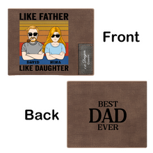 Custom Wallet Like Father Like Daughter Personalized Wallet Men's Bifold Wallet for Him Father's Day Gift