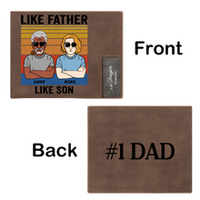 Father's Day Gifts Custom Wallet Like Father Like Son Personalized Wallet Men's Bifold Wallet for Him