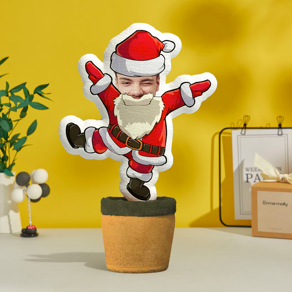 Custom Photo Face Doll Creative Funny Twisting Santa Claus Dancing Toys