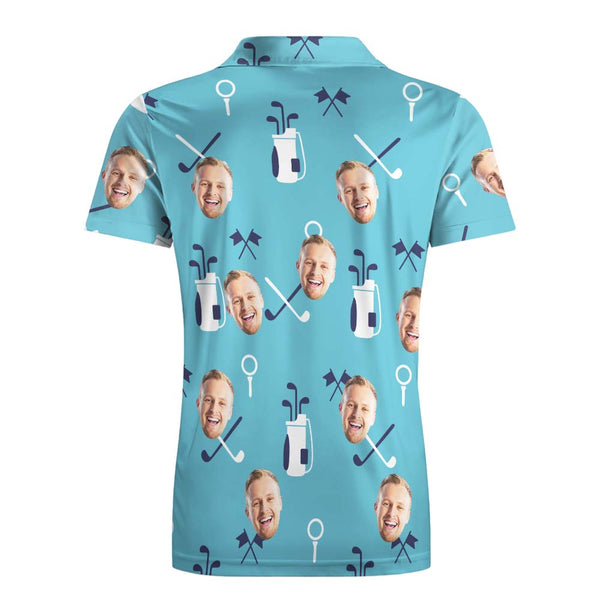 Custom Men's Face Polo Shirt Golf Polo Shirts For Him Golf Clubs - SantaSocks