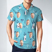 Custom Men's Face Polo Shirt Golf Polo Shirts For Him Golf Clubs - SantaSocks