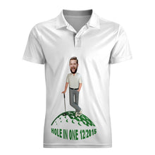 Custom Face Polo Shirt For Men Hole In One Golf Polo Shirt Gift For Golfer - SantaSocks