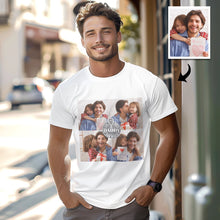 Custom 4 Photos T-Shirt Personalized Photo T-Shirt You Rock Our World Father's Day Gift Family T-Shirt - SantaSocks