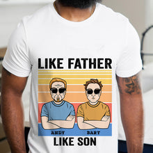 Custom T-shirt Family Clipart Cartoon T-shirt Gifts for Dad Like Father Like Son