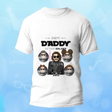 Custom T-shirt Clipart Cartoon White T-shirt Gifts Best Dad in the Galaxy