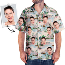 Custom Face Shirt Men's Hawaiian Shirt Sea View