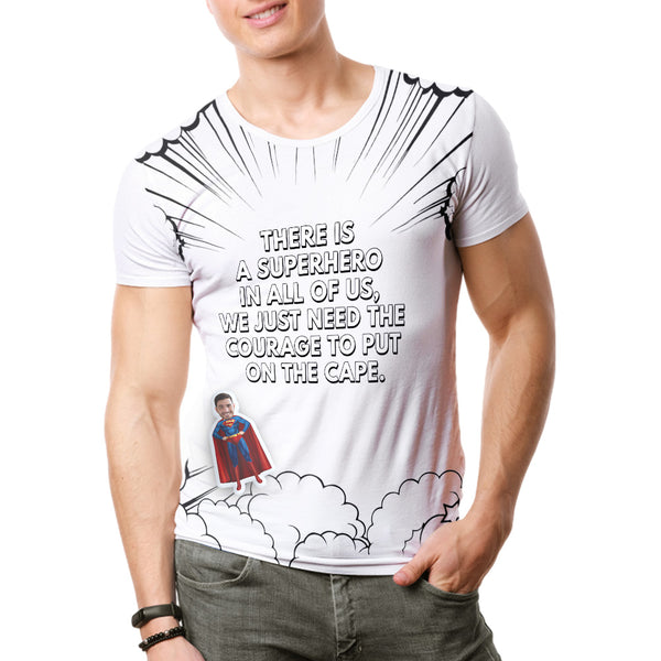 Custom Text T-Shirt With Removable Personalized Face Minime Pillow Plush Doll Superhero