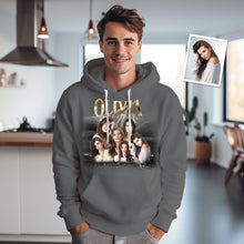 Custom Photo and Text Clothes Personalized Photo Gift Unisex Personality Vintage Lightning T-shirt,Hoodie