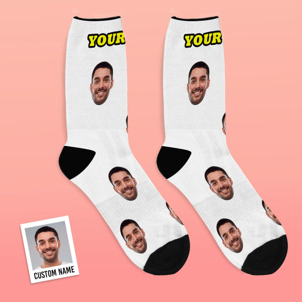 Custom Socks Best Gift - Put Any Face on Socks