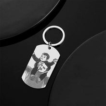 Photo Tag Keychain You Are My World Father's Day Gifts - SantaSocks