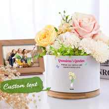 Custom Birth Flowers Pot Personalized Name Ceramic Plant Pot Mother's Day Gifts