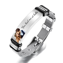 Custom Photo And Engraved Stainless Steel Bracelet Best Gift Colorful Photo-1