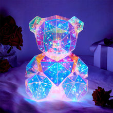 Galaxy Led Bear Holographic Iridescent Lights Glowing Galaxy Bear Valentine's Day Gift Pink