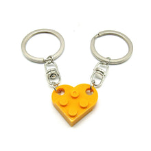 Brick Heart Keychain Set for Couples,Heart Keychain Set for Lover