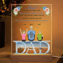 Father's Day Gift Personalized Acrylic Plaque Gifts for Dad Back View Lamp Thank You Dad
