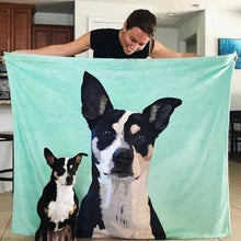 Custom Blankets Personalized Pet Photo Blankets Painted Art Portrait Feelce Blanket-Dog
