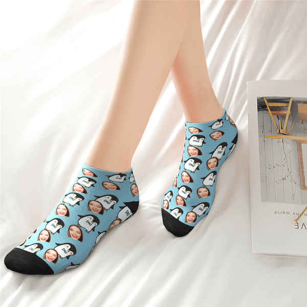 Custom Cute Penguin Ankle Socks