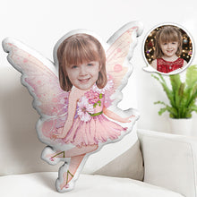 Custom Photo Face Flower Fairy Girl Pillow Face Picture Pillow Doll Face Body Pillow Personalized Doll
