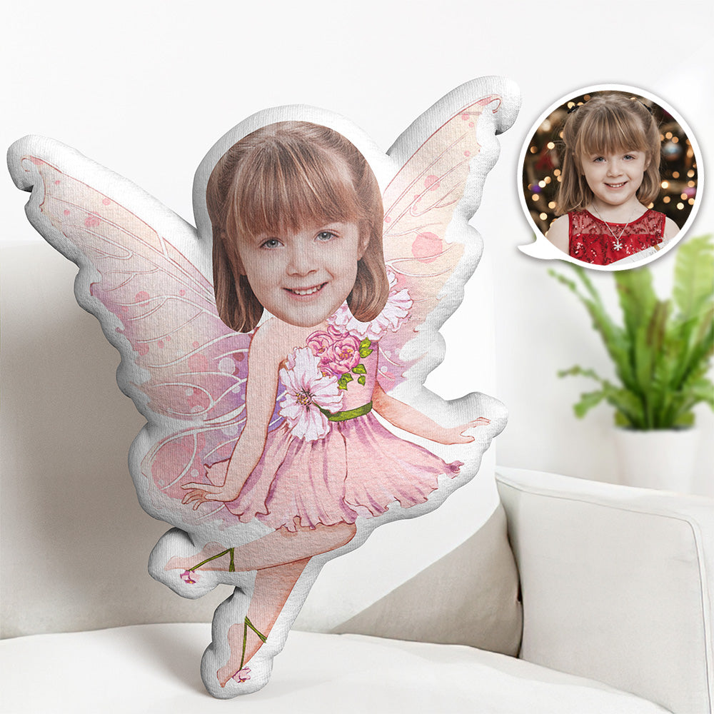 Custom Photo Face Flower Fairy Girl Pillow Face Picture Pillow Doll Face Body Pillow Personalized Doll