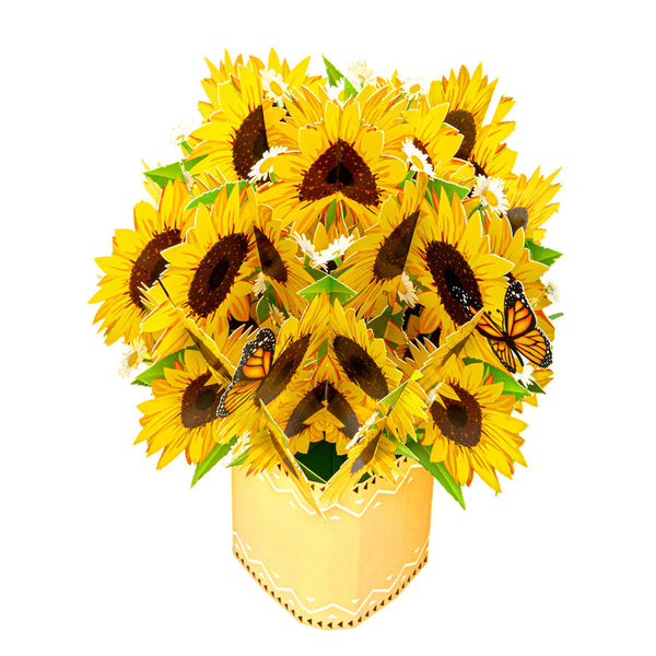 Mother's Day Gift Sunflower Pop up Card Paper Bouquet Flower Bouquet Greeting Card