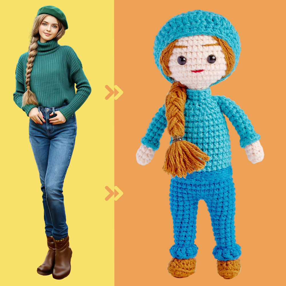 Custom Crochet Doll Personalized Gifts Handwoven Mini Look alike Dolls