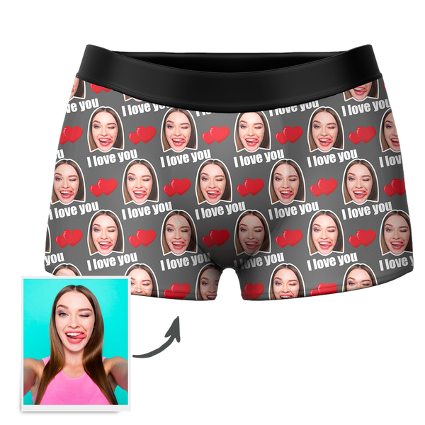 Couple Men's Custom Love Boxer Shorts Personalized LGBT Gifts