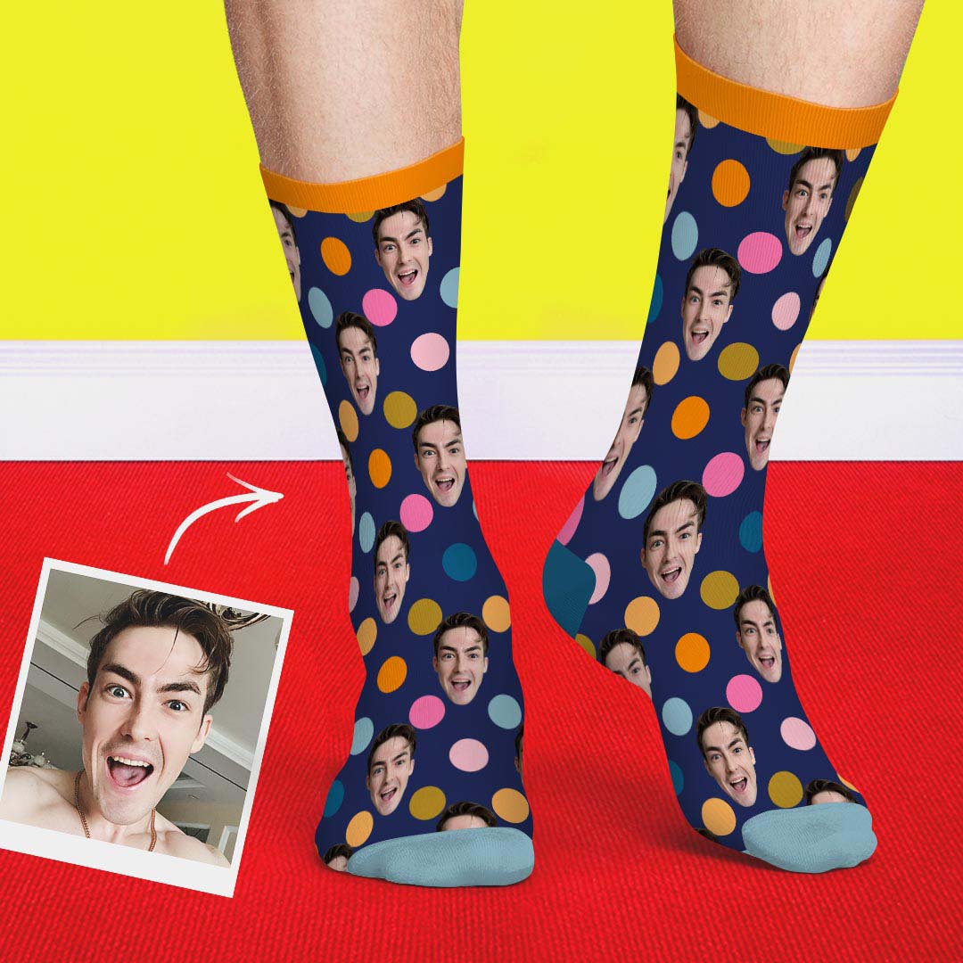 Custom Face On Dots Socks