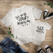 Our First Mother's Day Gift Shirt Mother's Day Mommy And Baby Matching Outfit