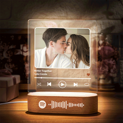 Scannable Custom Spotify Code Lamp Acrylic Music Plaque Night Light