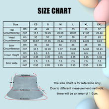 Custom Extra Large Bucket Hats Unisex Face Bucket Hat Personalize Wide Brim Outdoor Summer Cap Hiking Beach Sports Hats Rainbow Color Bucket Hat Gift for Lover