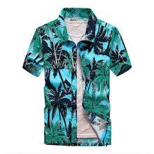 Hawaiian Shirts Dark Green Coconut Tree Aloha Beach Shirts For Men