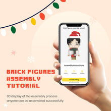 Christmas Gifts Custom Head Brick Figures Personalized Christmas Elk Boy Brick Figures Small Particle Block Toy