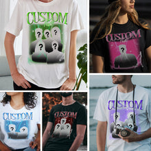 Custom Text Vintage T-shirt Personlised Funny Question Mark T-shirt