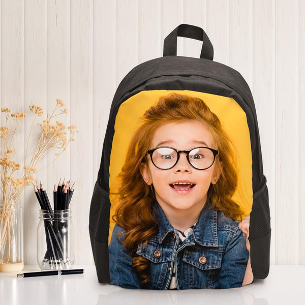 Personalized Photo Backpack, Picture School Bag, Back to School Gifts for Boys and Girls