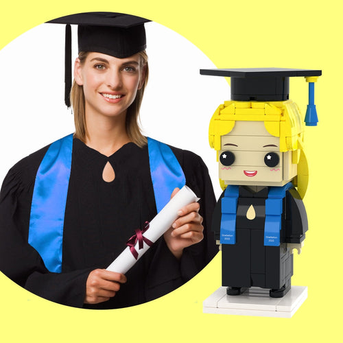 Fully Body Customizable 1 Person Detailed Version Custom Brick Figures Small Particle Block Toy Graduates for her