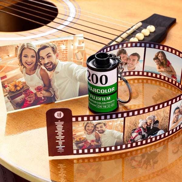 Custom Spotify Code Camera Film Roll Keychain Gifts For Boyfriend 5-20 Photos