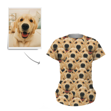 Custom Mash Face T-shirt Love My Dog Tee