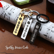 Custom Music Spotify Code Keychain Stainless Steel Silver The Best Holiday Gift for Him