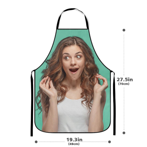 Custom Photo Face Apron Funny Kitchen Personalized Chef Gift