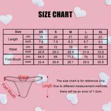 Custom Face on Women's Underwear Red Thongs Panty Christmas Gift With Big Face for Her