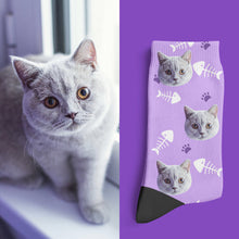 Photo Socks, Custom Cat Face Socks