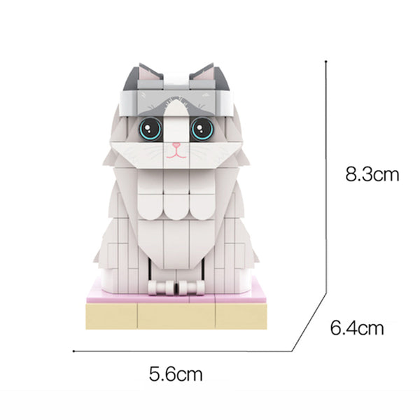 Custom Pet Brick Figure Fully Body Customizable 1 Cat Photo Brick Figures Customized Cat Only