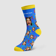 Custom Color stars Photo On Socks