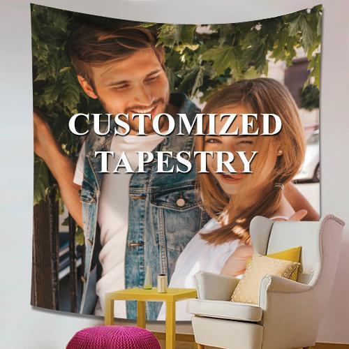 Photo Tapestry Wall Art Home Decor Hanging Painting Personalised Gift