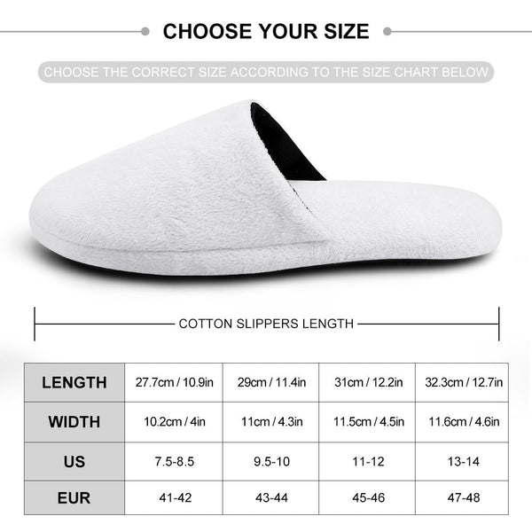 Custom Face And Text Women's and Men's Cotton Slippers Personalized Casual House Shoes Indoor Outdoor Bedroom Slippers Christmas Gift For Dog Lovers