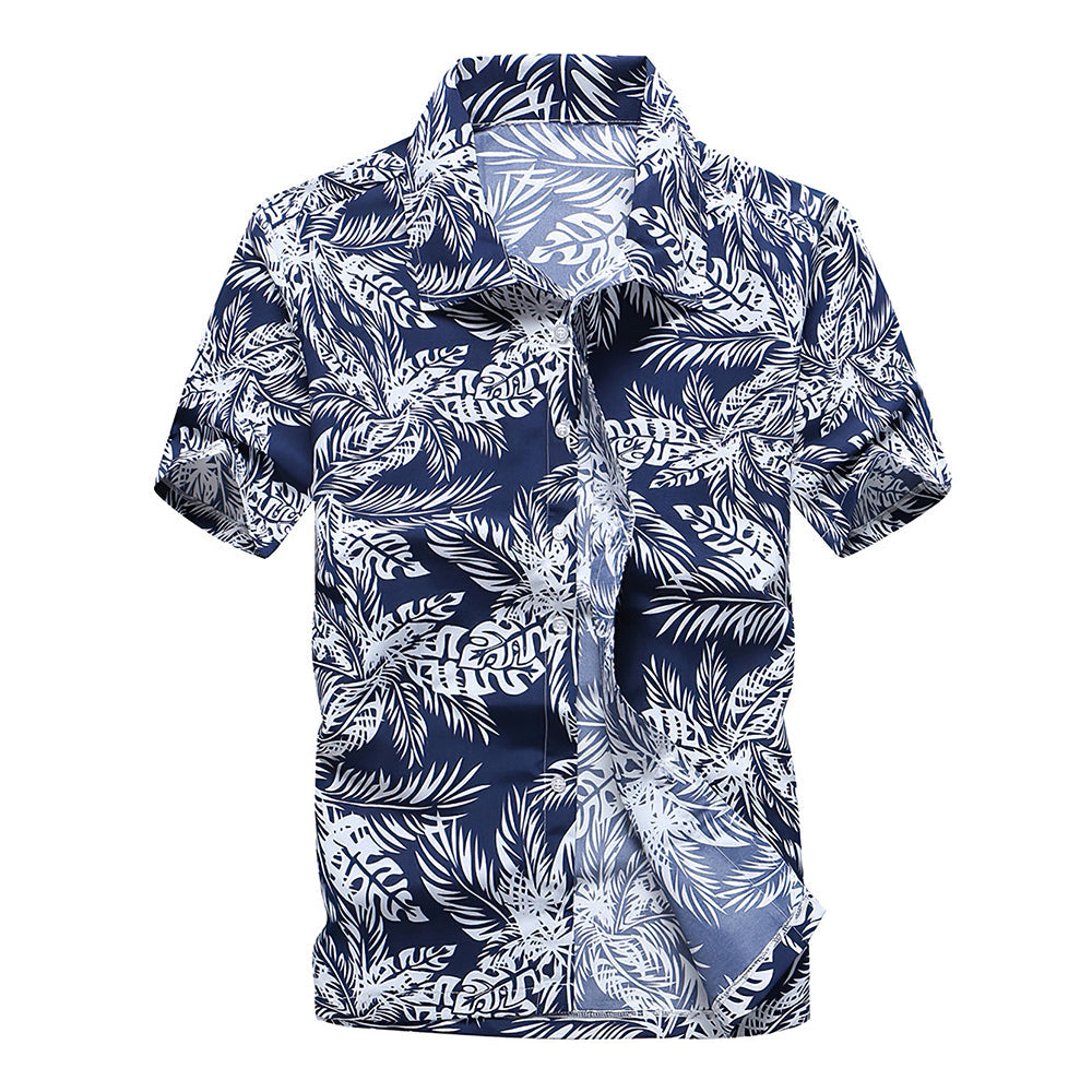 Hawaiian Shirts Muti-leaves Design Aloha Beach Shirts For Men