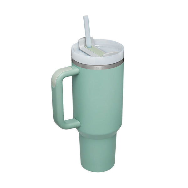 40oz Insulated Mug with Handle and Straw Stainless Steel Coffee Travel Cup for Car and Home